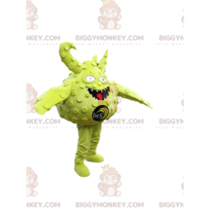 Kostým malého kulatého zeleného monstra BIGGYMONKEY™ maskota.