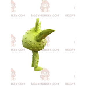Kleines rundes grünes Monster BIGGYMONKEY™ Maskottchenkostüm.
