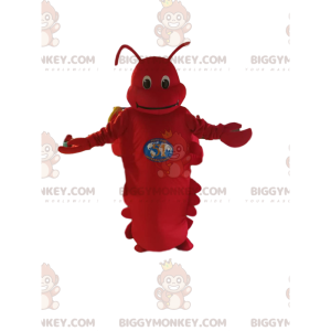 Punainen hummeri BIGGYMONKEY™ maskottiasu. Punainen hummeri