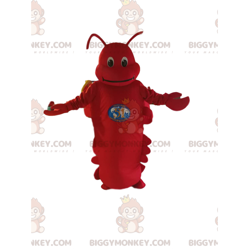 Costume de mascotte BIGGYMONKEY™ de homard rouge. Costume de