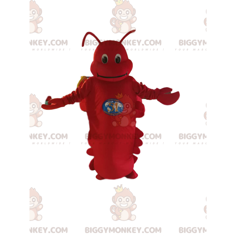 Red Lobster BIGGYMONKEY™ maskotkostume. Rød hummer kostume -