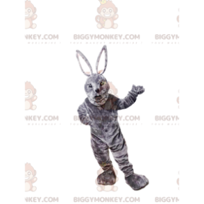 Costume da mascotte coniglio grigio BIGGYMONKEY™. costume da