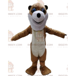 BIGGYMONKEY™ costume da mascotte di volpe marrone con il naso