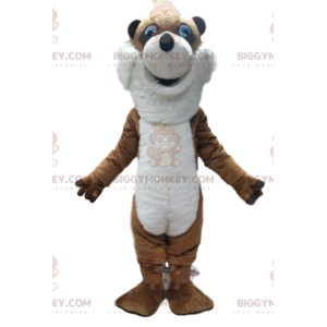 BIGGYMONKEY™ costume da mascotte di volpe marrone con il naso