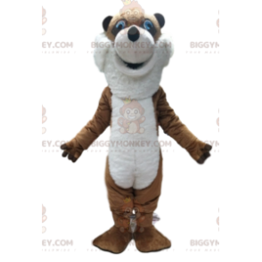 BIGGYMONKEY™ costume da mascotte di volpe marrone con il naso