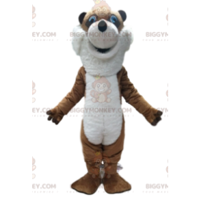 Traje de mascote BIGGYMONKEY™ de raposa marrom com nariz