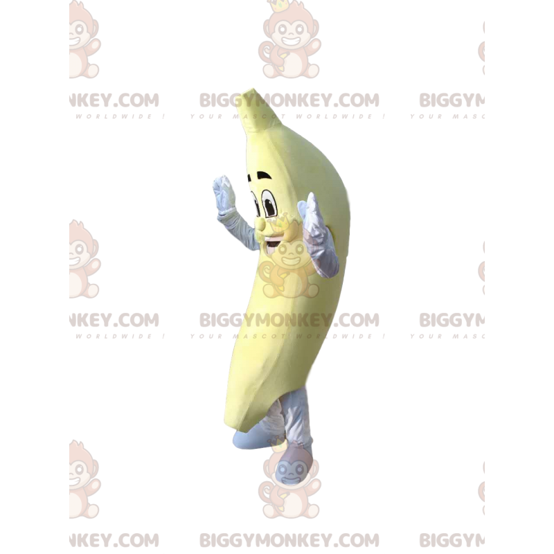 BIGGYMONKEY™ mascottekostuum met lachende banaan.