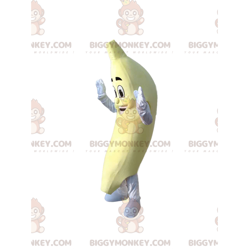 Kostium maskotki uśmiechnięty banan BIGGYMONKEY™. kostium