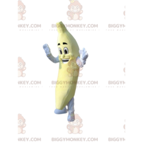 Kostium maskotki uśmiechnięty banan BIGGYMONKEY™. kostium