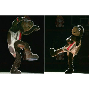 Costume mascotte BIGGYMONKEY™ tartaruga gigante marrone e