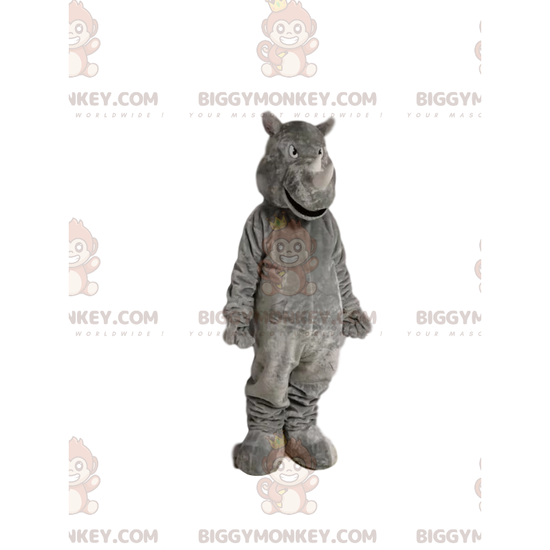 BIGGYMONKEY™ Graues Nashorn-Maskottchen-Kostüm. Nashorn-Kostüm