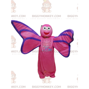 Disfraz de mascota BIGGYMONKEY™ de mariposa fucsia. disfraz de