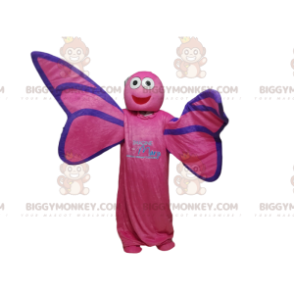 Costume da mascotte BIGGYMONKEY™ farfalla fucsia. costume da