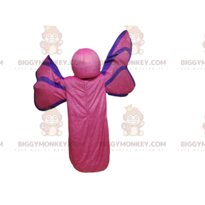 Costume da mascotte BIGGYMONKEY™ farfalla fucsia. costume da