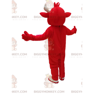 Costume della mascotte della mucca rossa BIGGYMONKEY™. costume