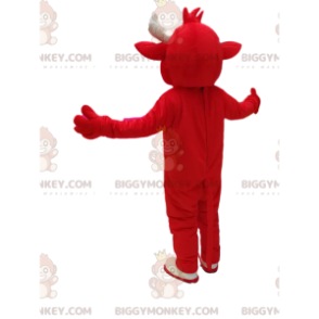 Costume della mascotte della mucca rossa BIGGYMONKEY™. costume