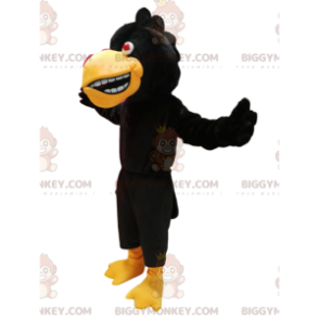 Costume de mascotte BIGGYMONKEY™ d'aigle noir. Costume d'aigle