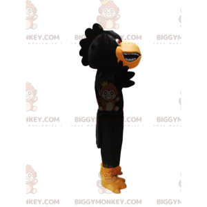 Schwarzer Adler BIGGYMONKEY™ Maskottchen-Kostüm. Schwarzer