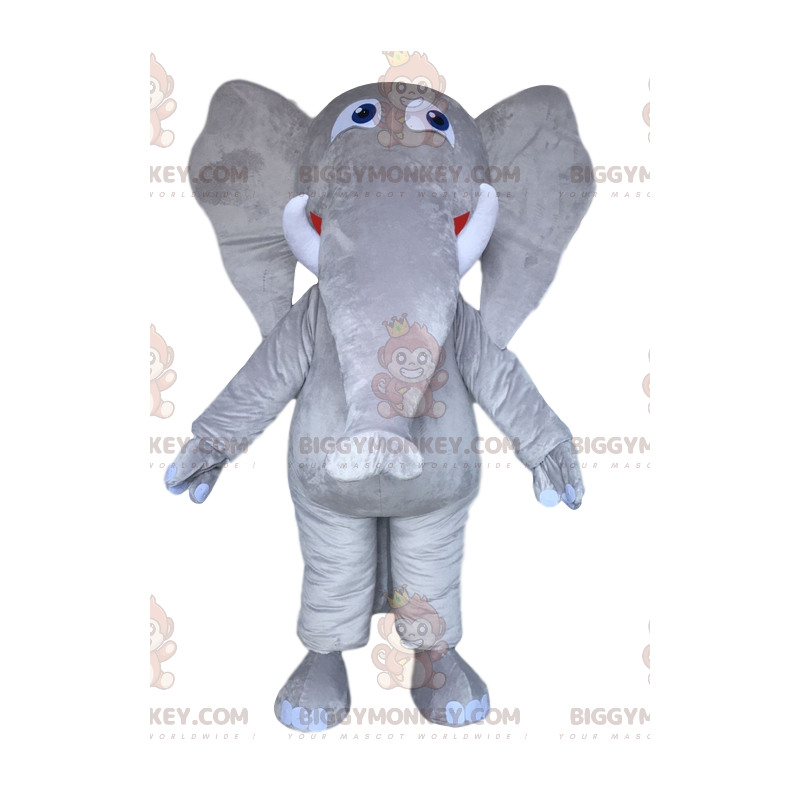 Costume de mascotte BIGGYMONKEY™ d'éléphant gris majestueux.