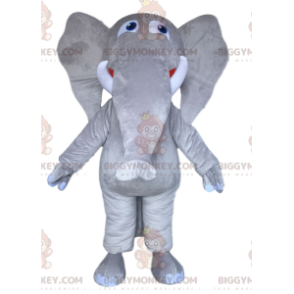 Majestoso Elefante Cinzento Mascote BIGGYMONKEY™. fantasia de