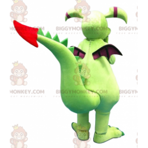 Green and Purple Dragon BIGGYMONKEY™ Mascot Costume -