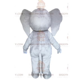 Maestoso elefante grigio costume mascotte BIGGYMONKEY™. Costume