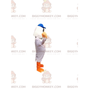 Traje de mascote de albatroz branco BIGGYMONKEY™. Traje de