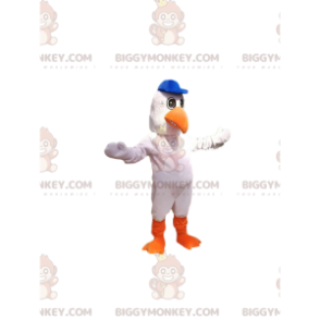 Disfraz de mascota de albatros blanco BIGGYMONKEY™. Disfraz de