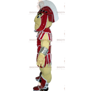 Armored Roman Warrior BIGGYMONKEY™ Maskotdräkt. Krigare kostym.