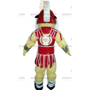 Armored Roman Warrior BIGGYMONKEY™ Maskotdräkt. Krigare kostym.