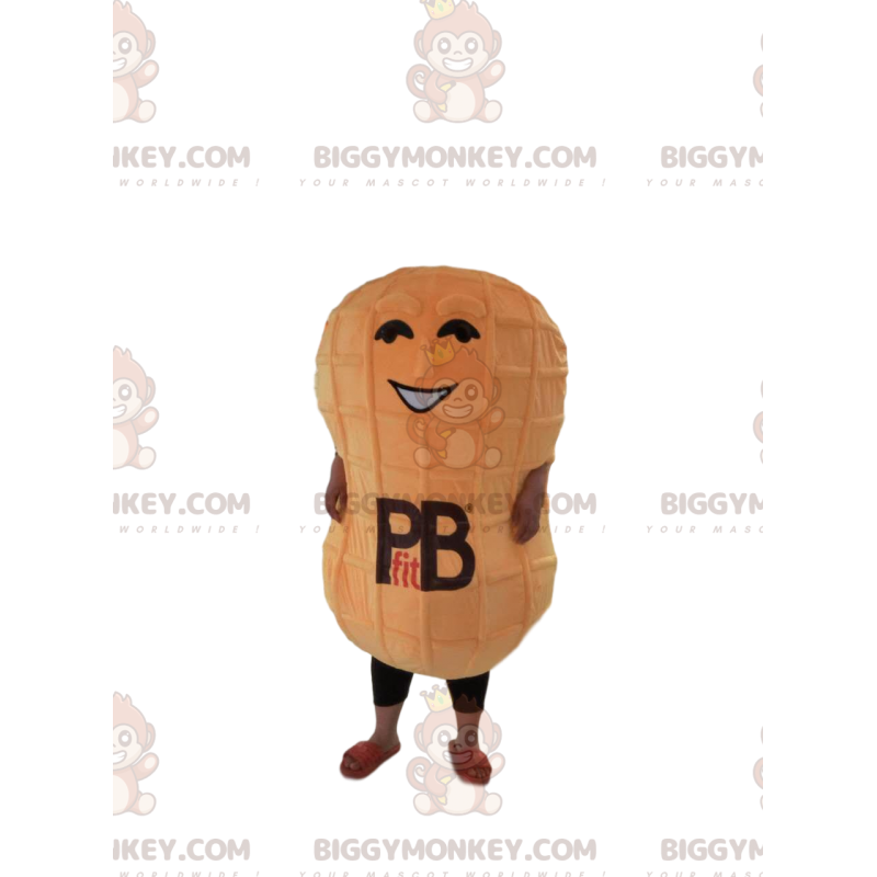 Costume da mascotte BIGGYMONKEY™ Peanut. Costume da arachidi -
