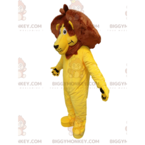 Costume de mascotte BIGGYMONKEY™ de lion jaune originale.
