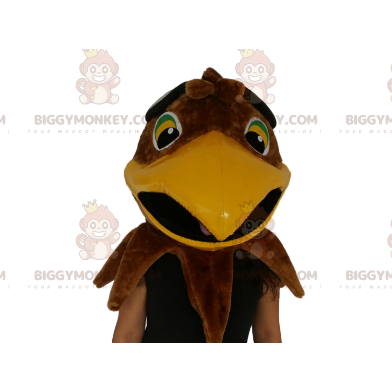 Brown Eagle Head BIGGYMONKEY™ Mascot Costume. Eagle head