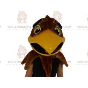 Brauner Adlerkopf BIGGYMONKEY™ Maskottchenkostüm. Adlerkopf