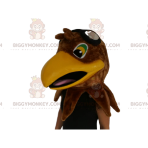 Costume de mascotte BIGGYMONKEY™ de tête d'aigle marron.