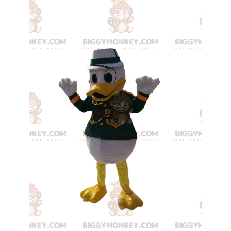 Disfraz de mascota BIGGYMONKEY™ de Donald con ropa militar