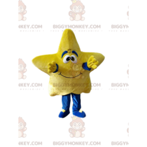 Disfraz de mascota de estrella amarilla sonriente BIGGYMONKEY™.