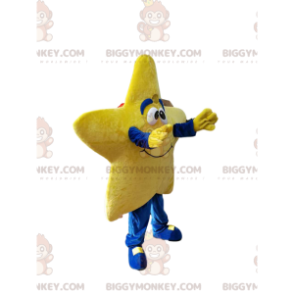 Disfraz de mascota de estrella amarilla sonriente BIGGYMONKEY™.