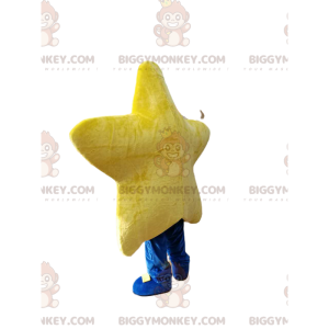 Smiling Yellow Star BIGGYMONKEY™ Mascot Costume. star costume –