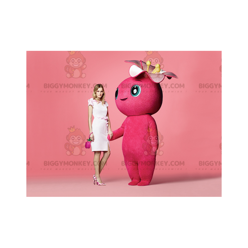 Costume de mascotte BIGGYMONKEY™ de bonhomme rose géant et