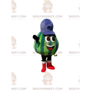 Watermelon BIGGYMONKEY™ Mascot Costume with Blue Cap -