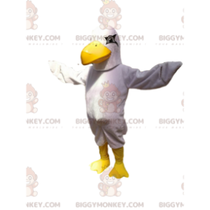 BIGGYMONKEY™ maskotkostume af en hvid ørn med et stort gult