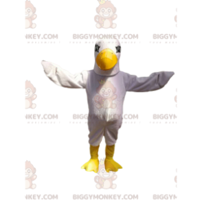 BIGGYMONKEY™ costume mascotte di un'aquila bianca con un grande