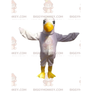 BIGGYMONKEY™ mascot costume of a white eagle with a large