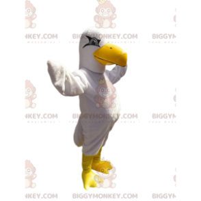 BIGGYMONKEY™ mascot costume of a white eagle with a large