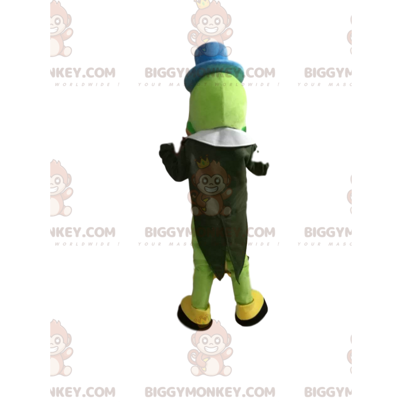 BIGGYMONKEY™ costume mascotte da cricket verde con grazioso
