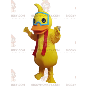 Costume de mascotte BIGGYMONKEY™ de canard jaune avec une