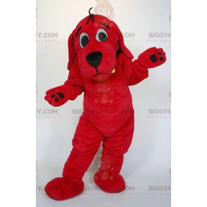 Clifford den stora röda hunden Tecknad BIGGYMONKEY™ maskotdräkt