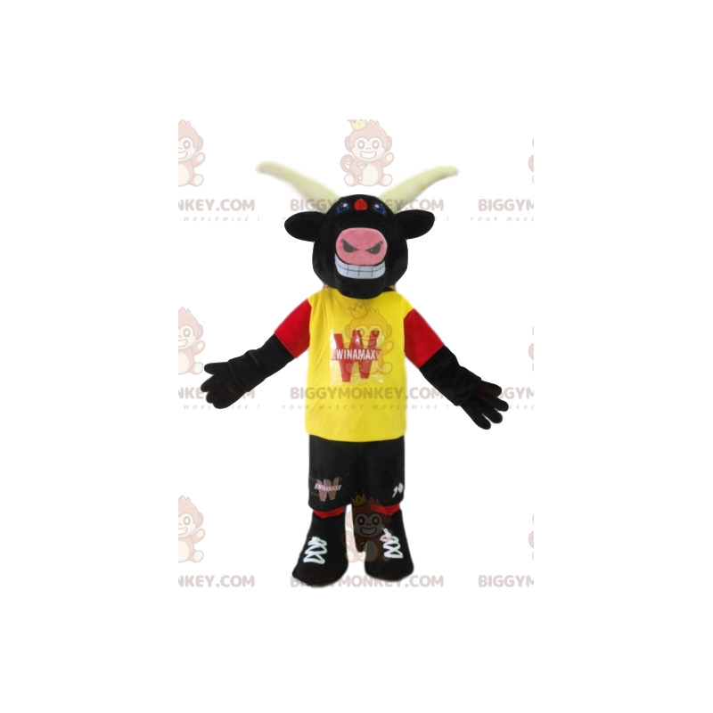 Costume de mascotte BIGGYMONKEY™ de taureau avec un maillot