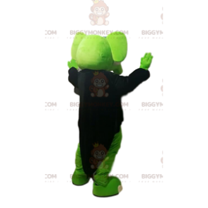 Costume de mascotte BIGGYMONKEY™ d'éléphant vert avec une veste